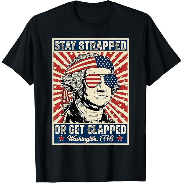 Amazon.com: Stay strapped or get clapped Skelton Funny T